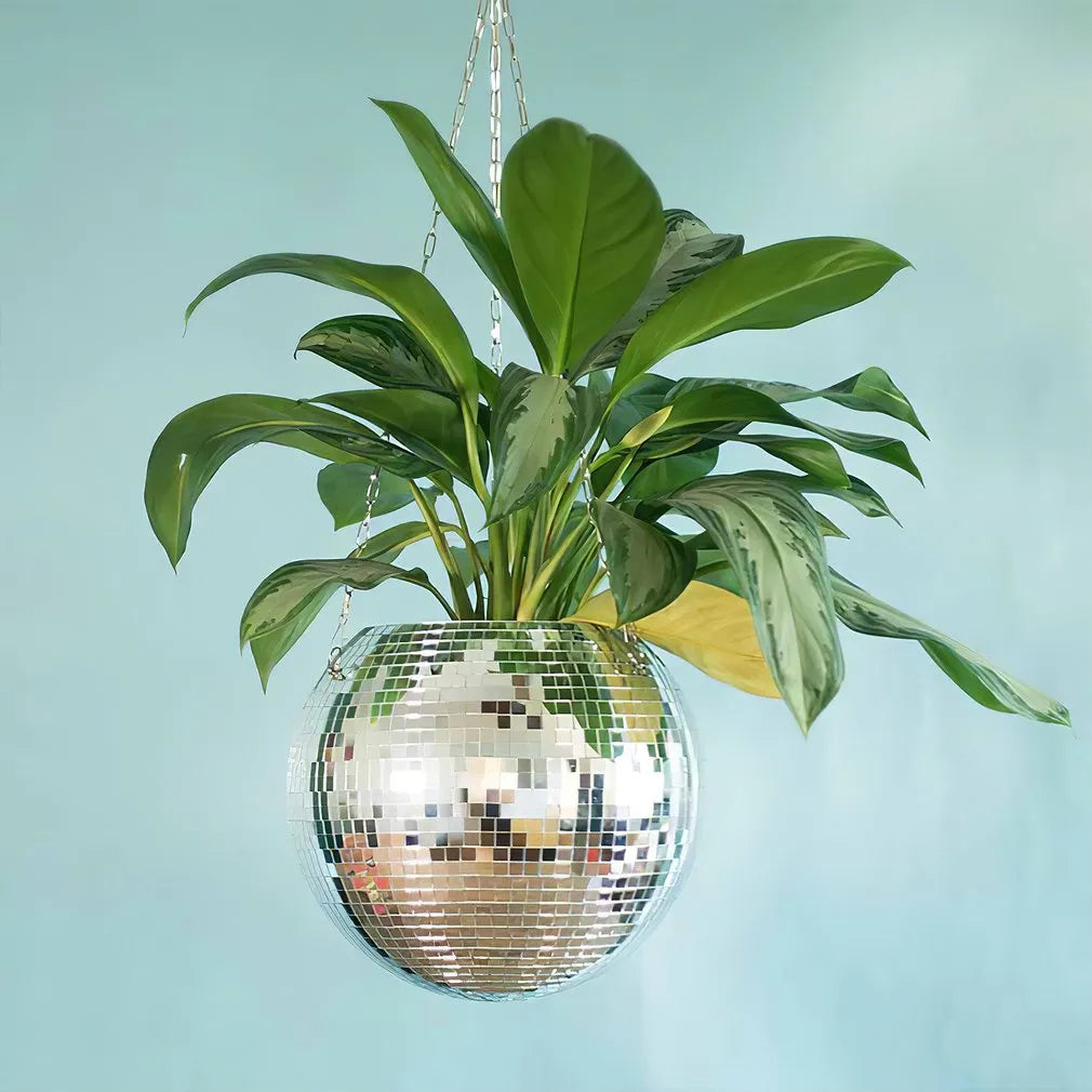 disco-ball-flower-pot